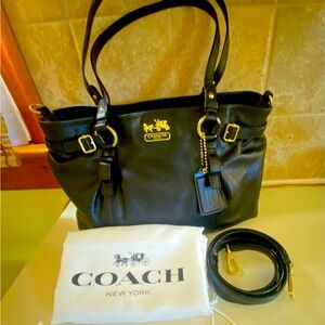 Coach Authentic Black Pebble Leather